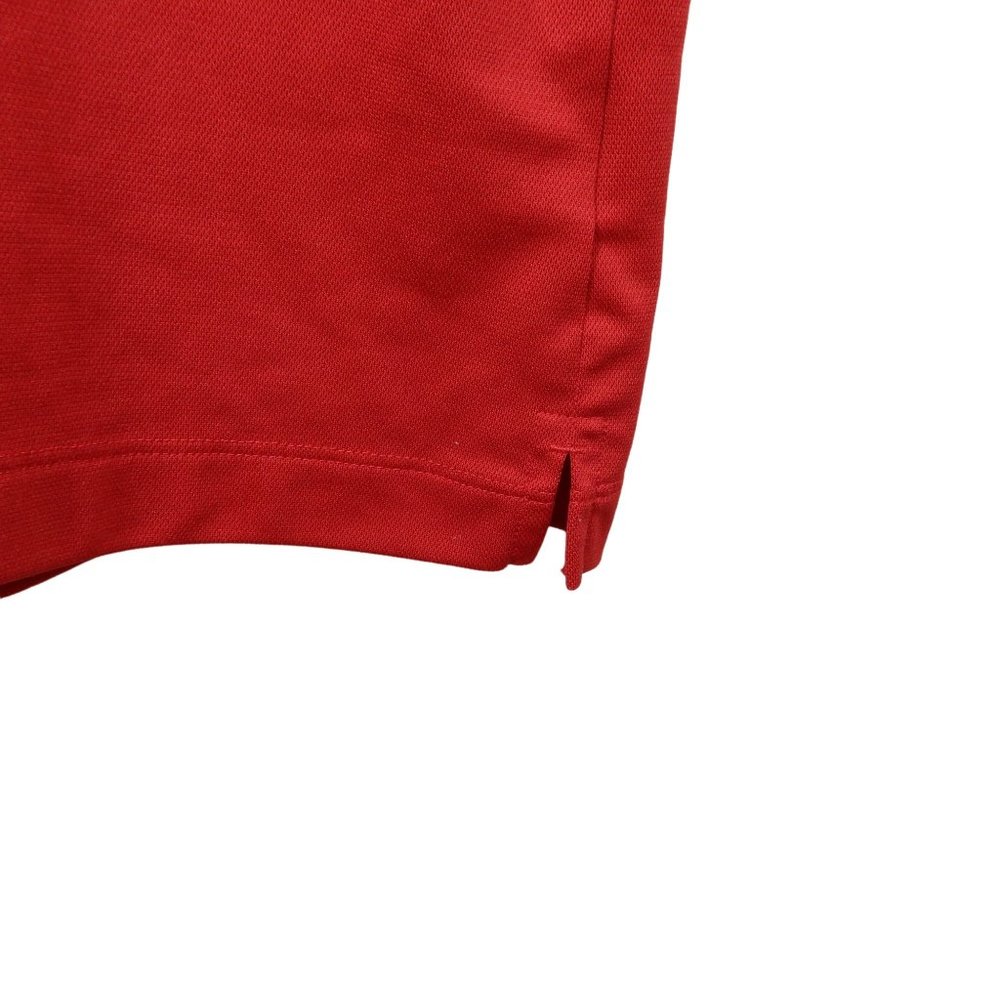 4/$25 NIKE GOLF Size L Mens Red Moisture Wicking Short Sleeve Polo Shirt - Picture 4 of 5